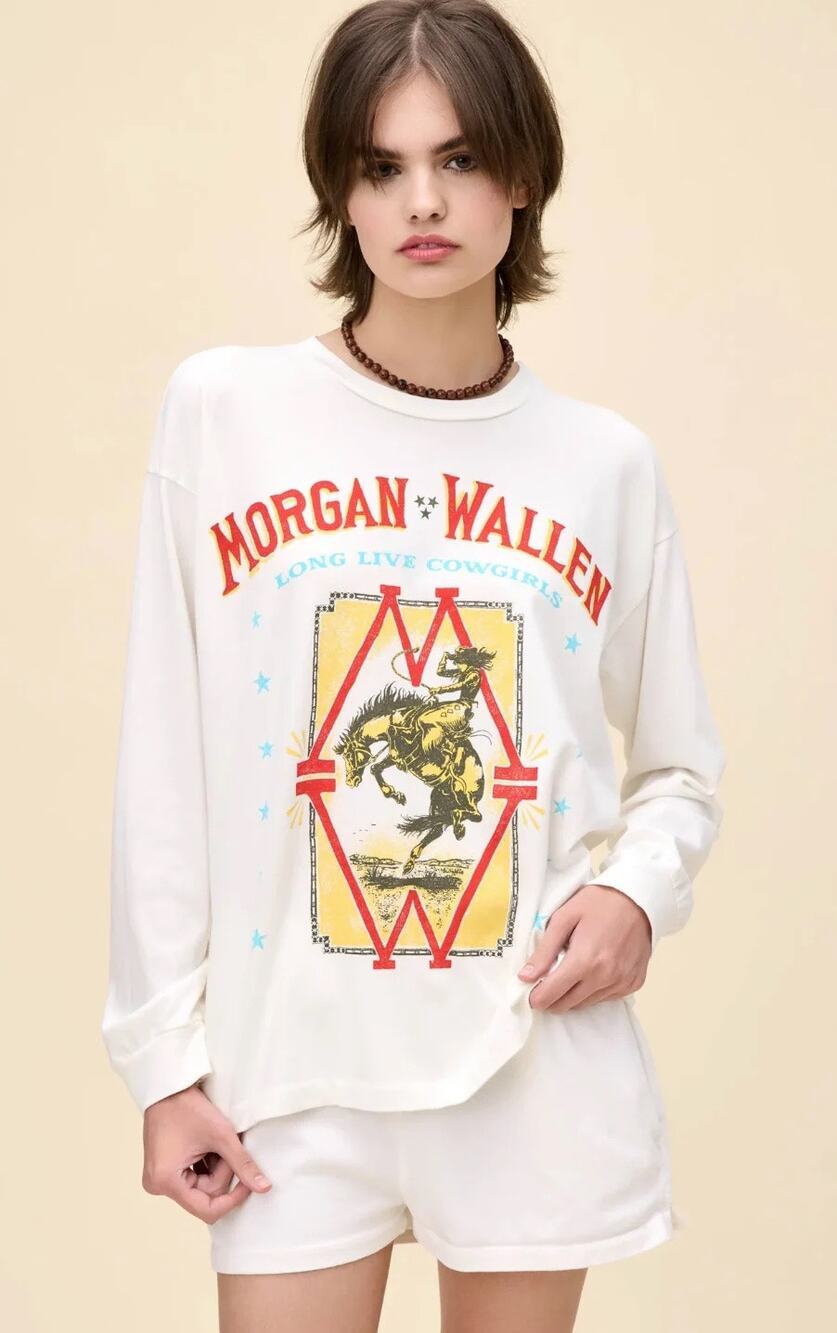 Daydreamer Morgan Wallen Long Live Cowgirls Graphic Long Sleeve NWT Med Sold Out